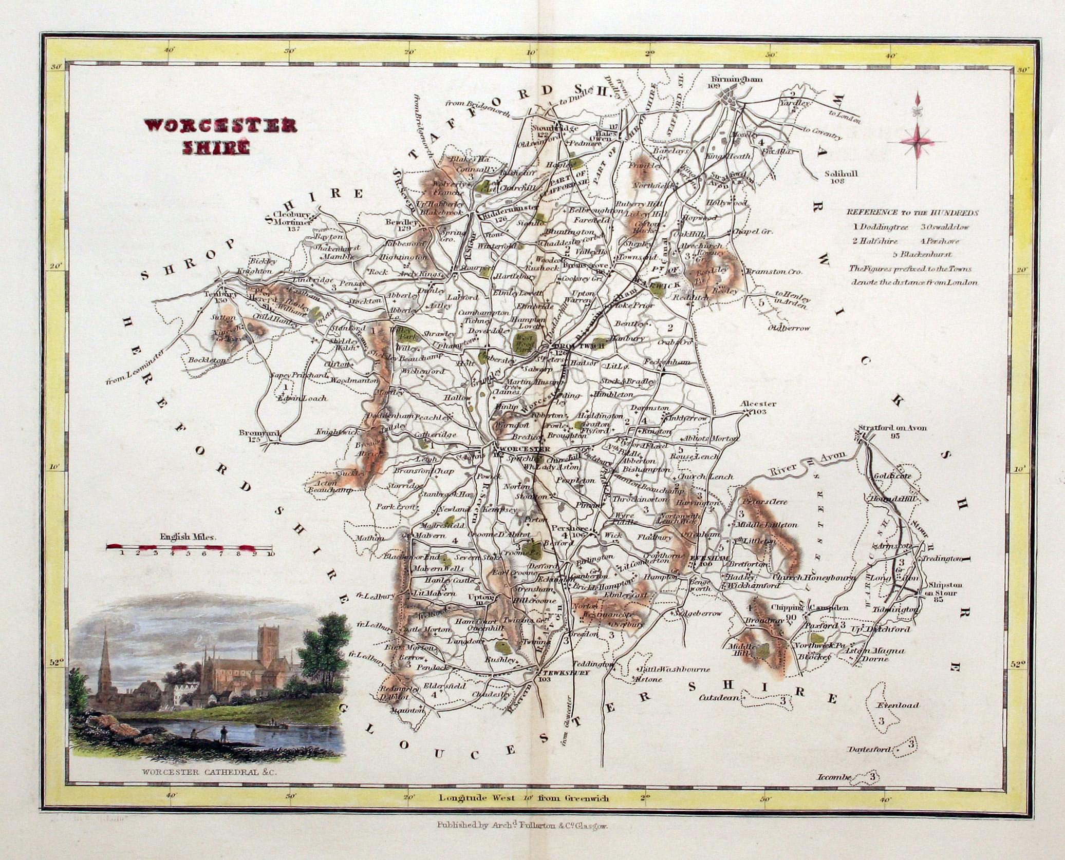 Worcestershire, Archibald Fullarton, 1843  Worcestershire, Archibald Fullarton, 1843