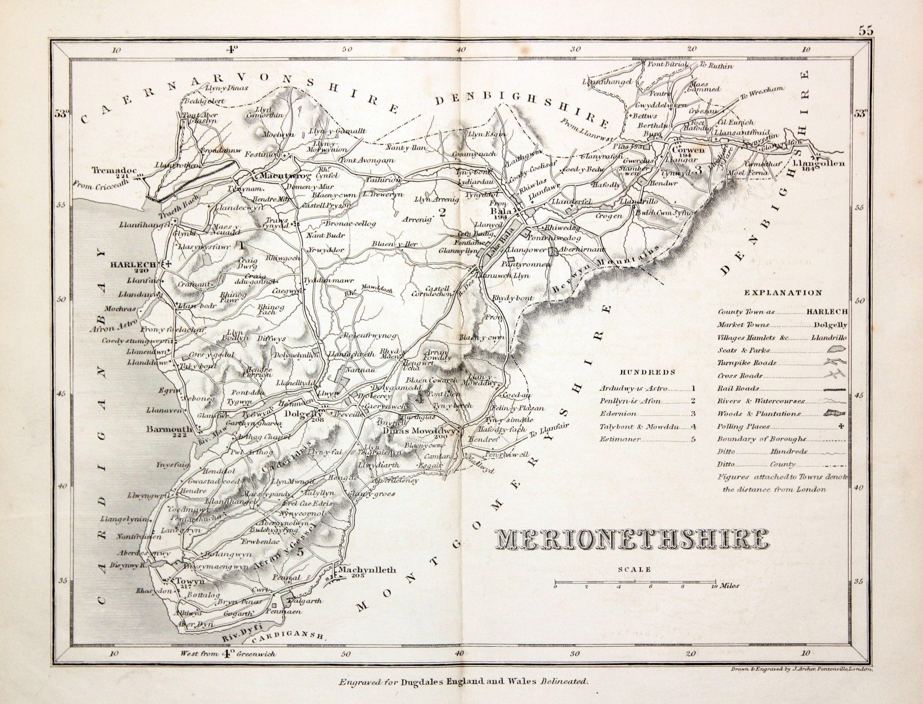 Merionethshire, Joshua Archer c,1845