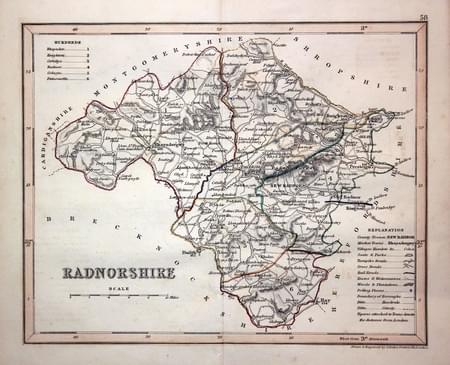 Map of Cornwall by Thomas Letts 1884