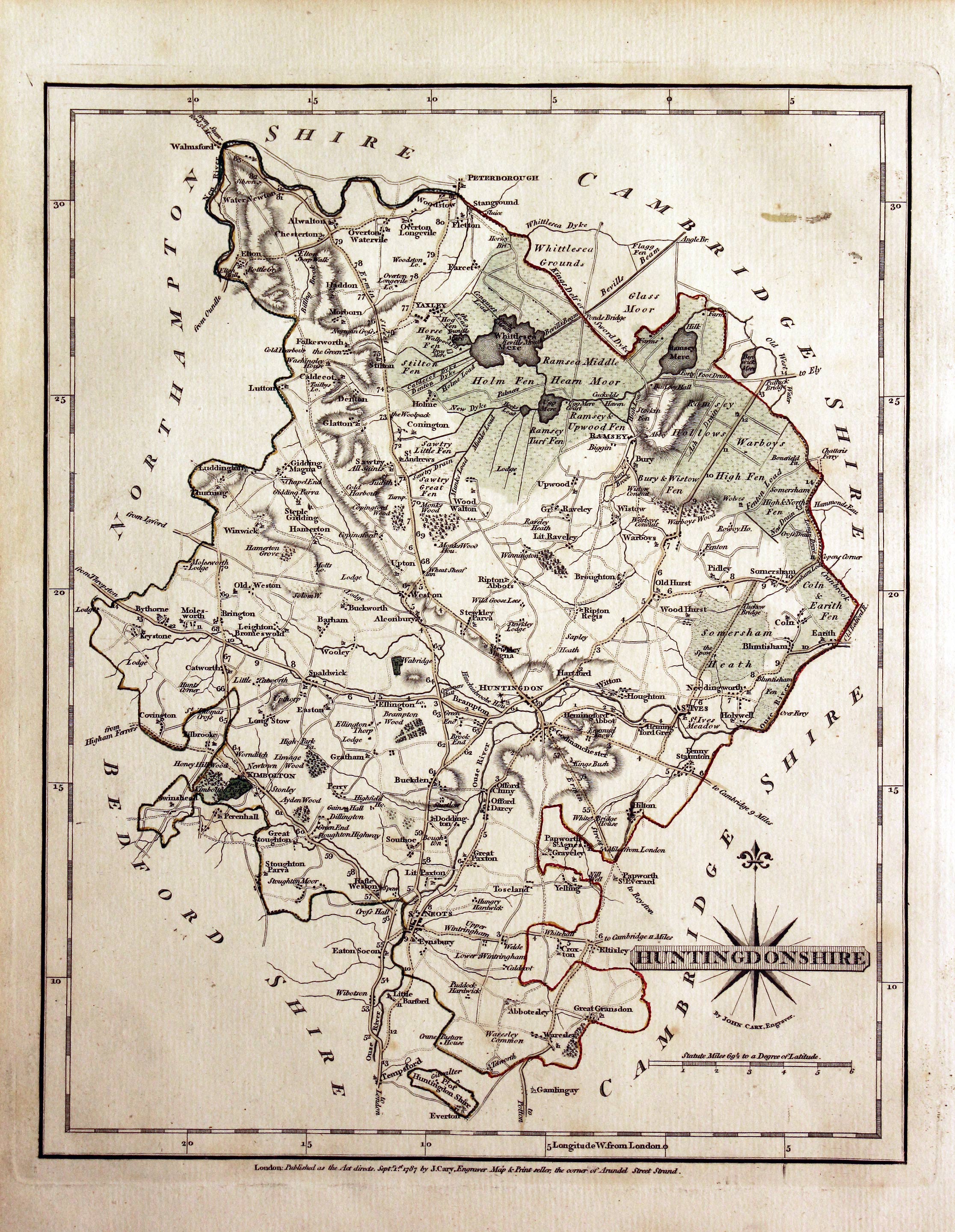 Huntingdonshire, John Cary, 1787  Huntingdonshire, John Cary, 1787