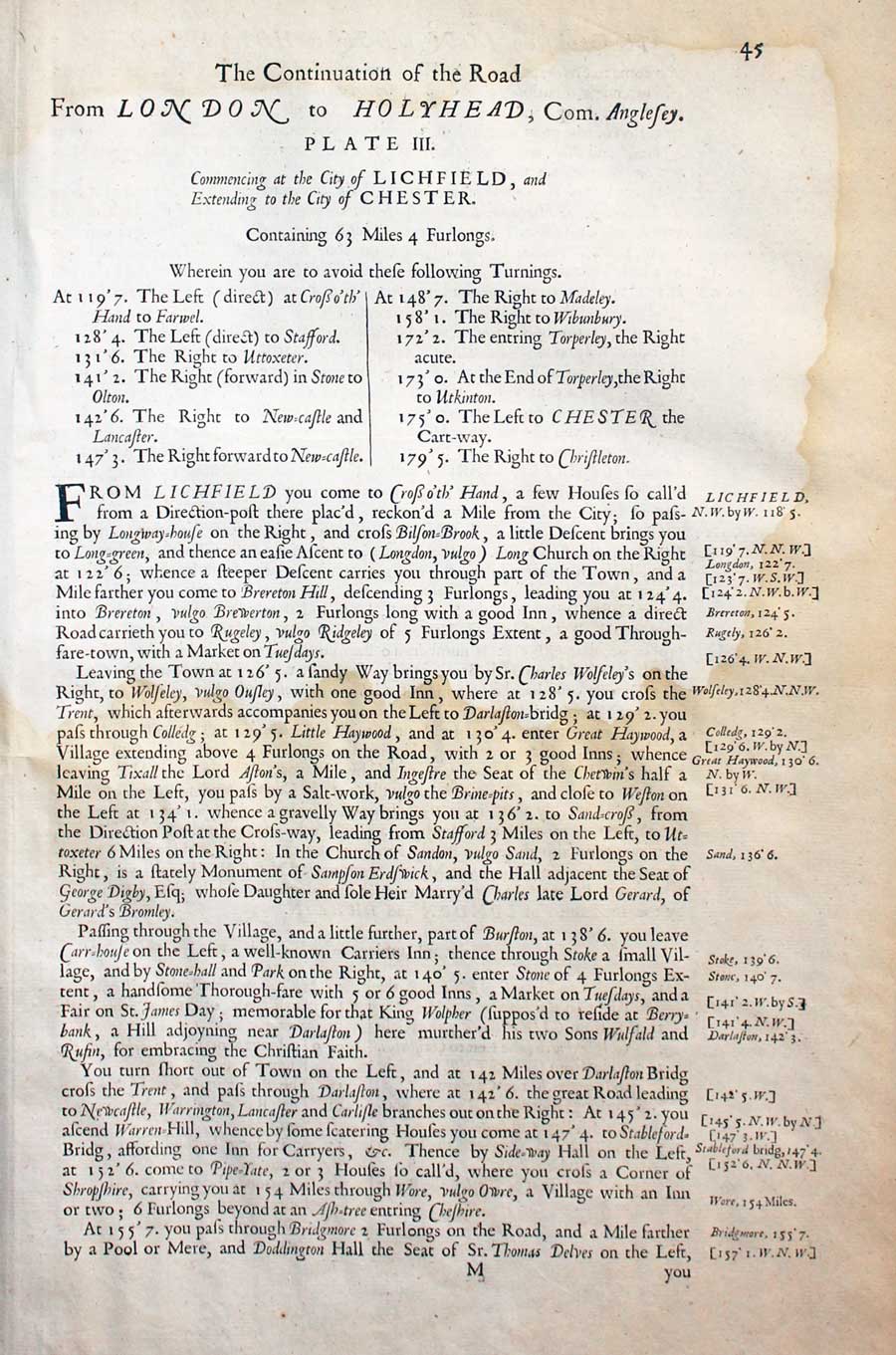 Plate 23 John Ogilby Road Map 1675
