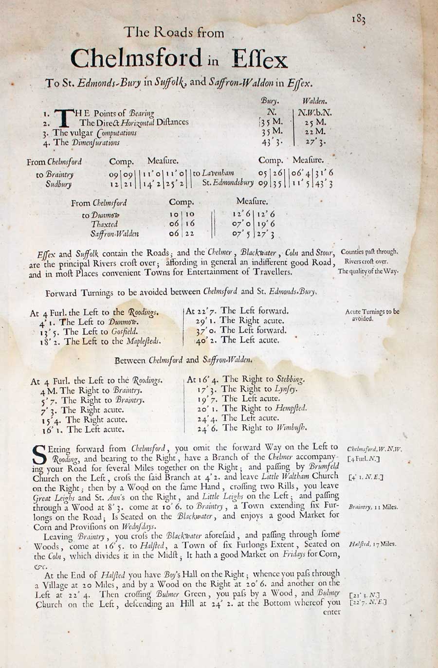 Text for John Ogilby road map 92 published in 1675