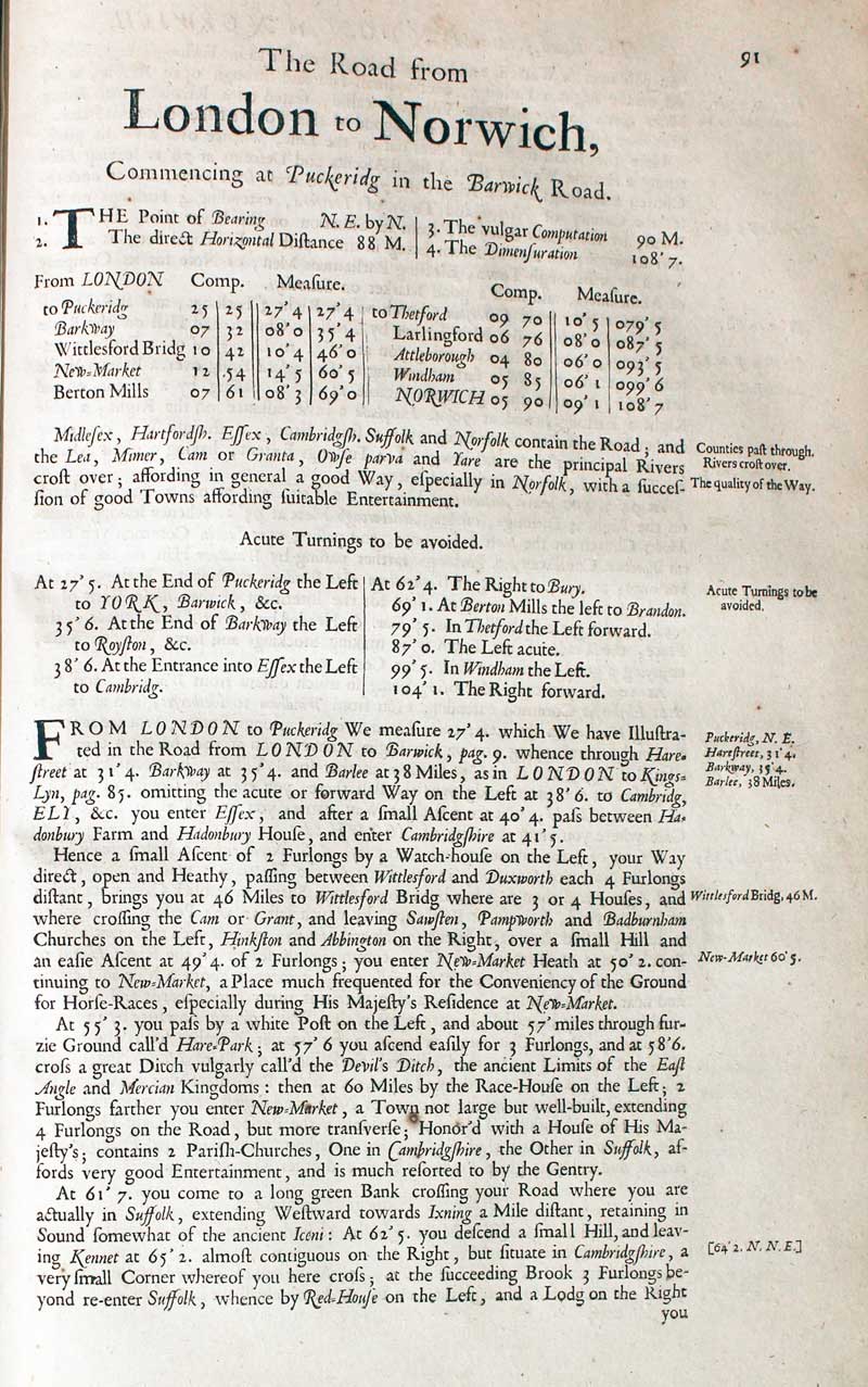 Plate 46 text for Road Map John Ogilby 1675  Plate 46 text for Road Map John Ogilby 1675