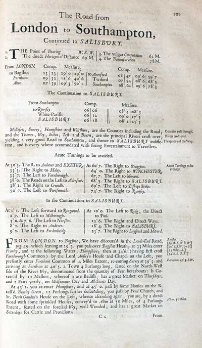 Text Plate 51 John Ogily Road Map 1675