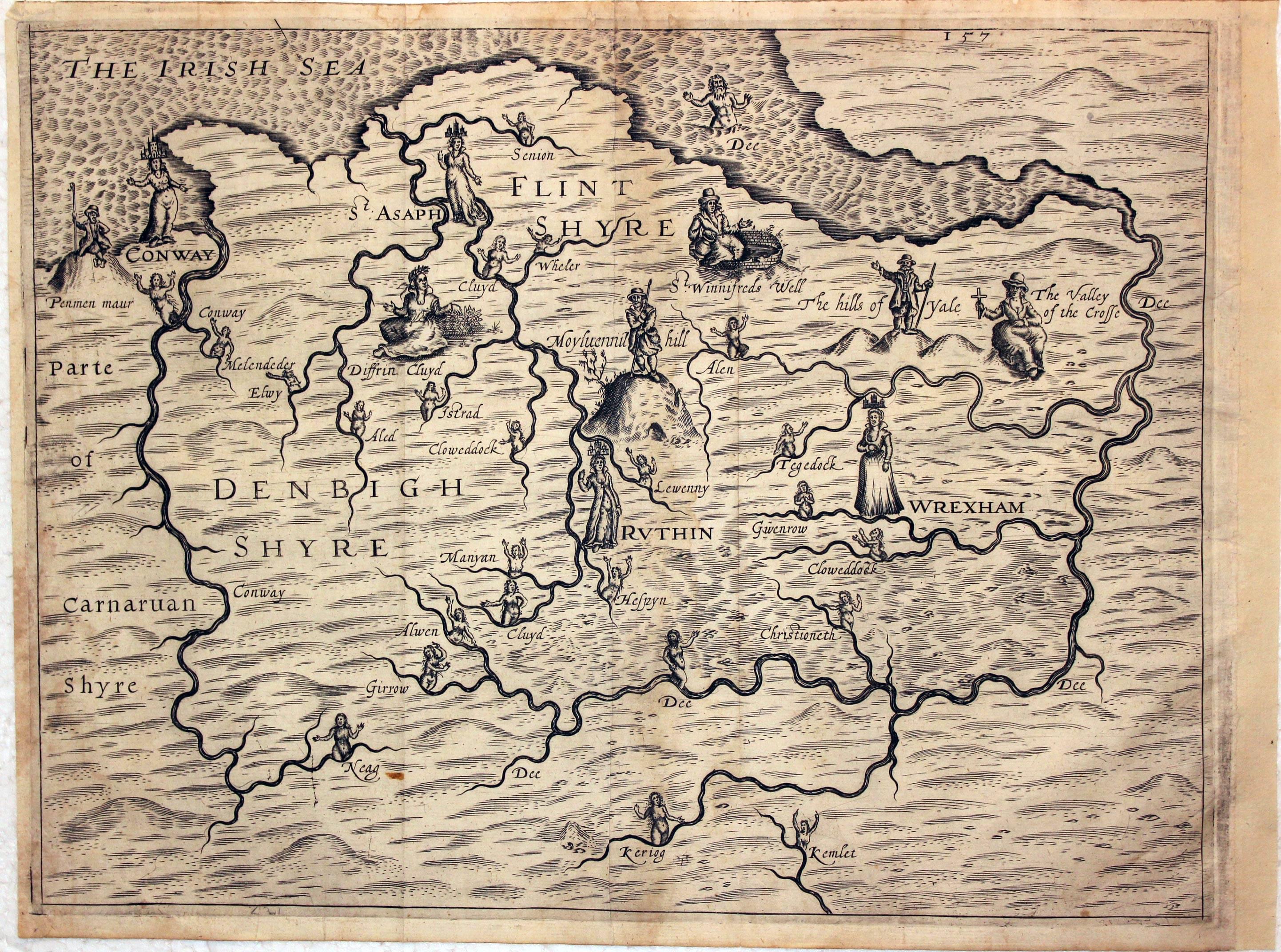 Map of Denbighshire and Flintshire by Michael Drayton  Map of Denbighshire and Flintshire by Michael Drayton