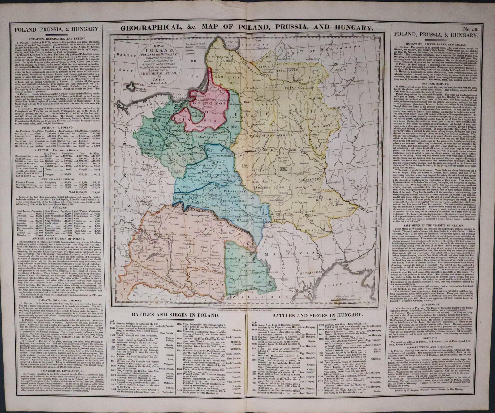 Poland, Prussia and Hungary, C V Lavoisine 1830