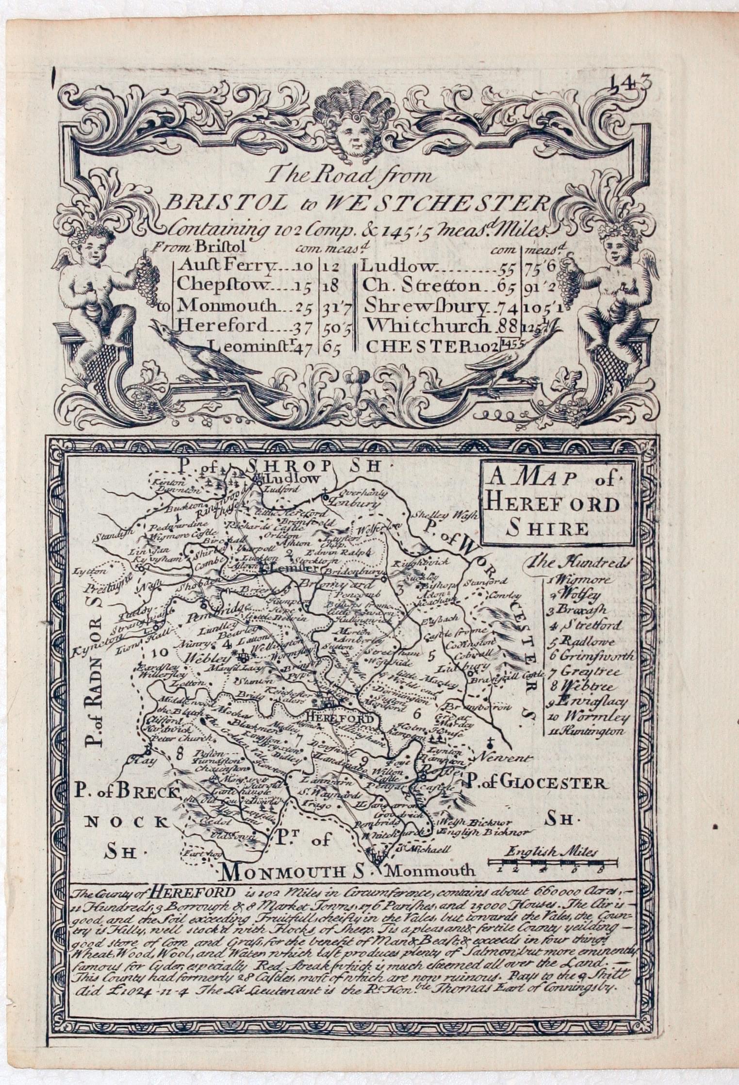 Herefordshire, John Owen and Emanuel Bowen, c.1730