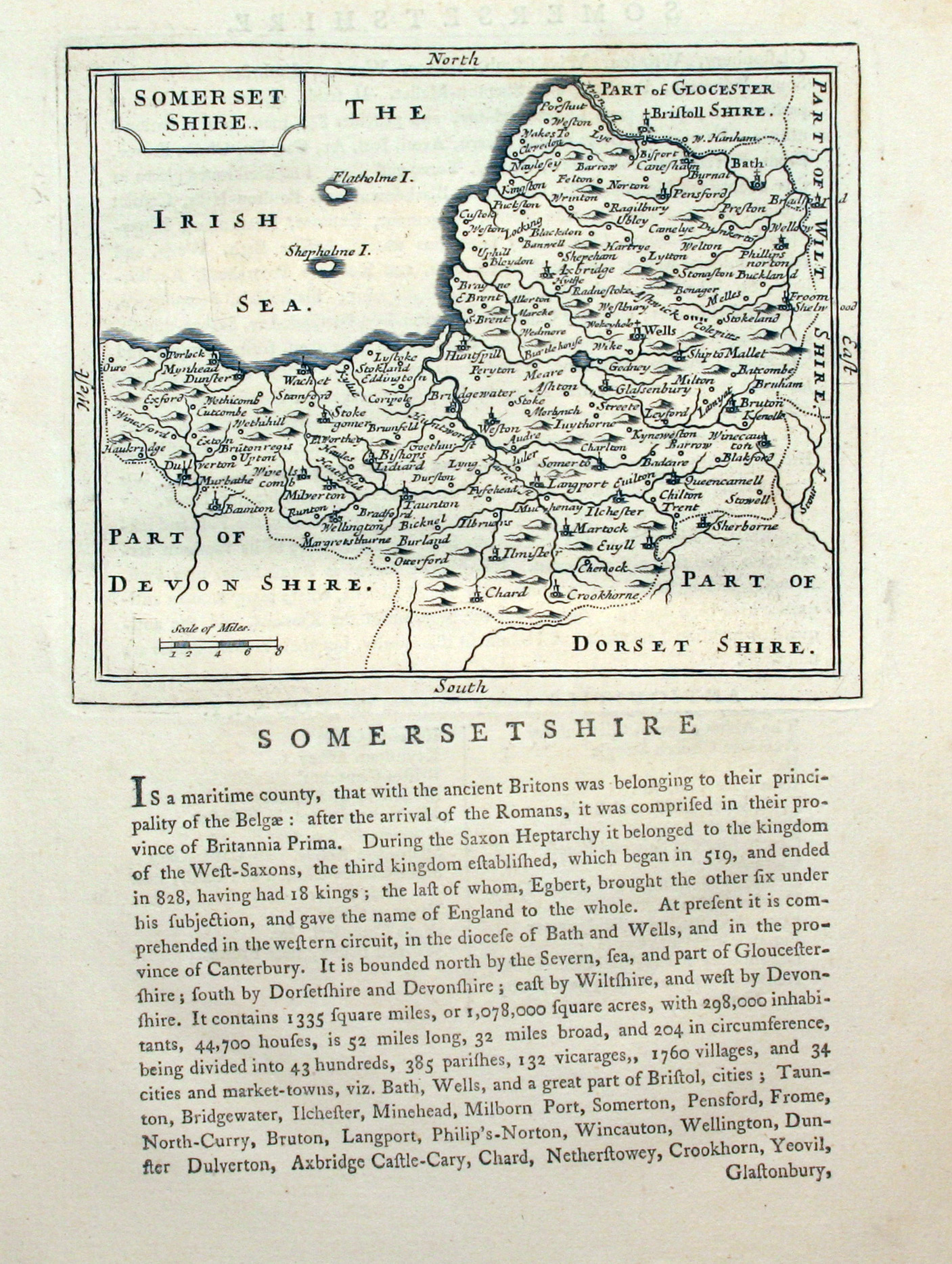 Somersetshire by John Seller c.1787  Somersetshire by John Seller c.1787