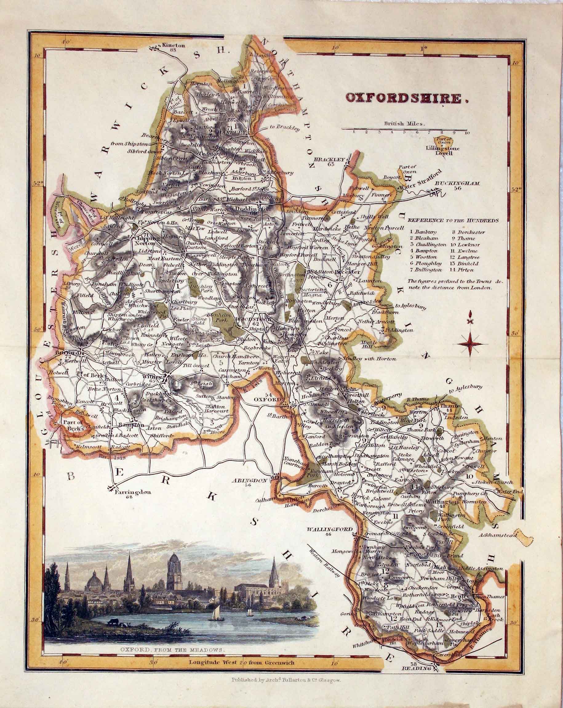 Map of Oxfordshire by Archibald Fullarton