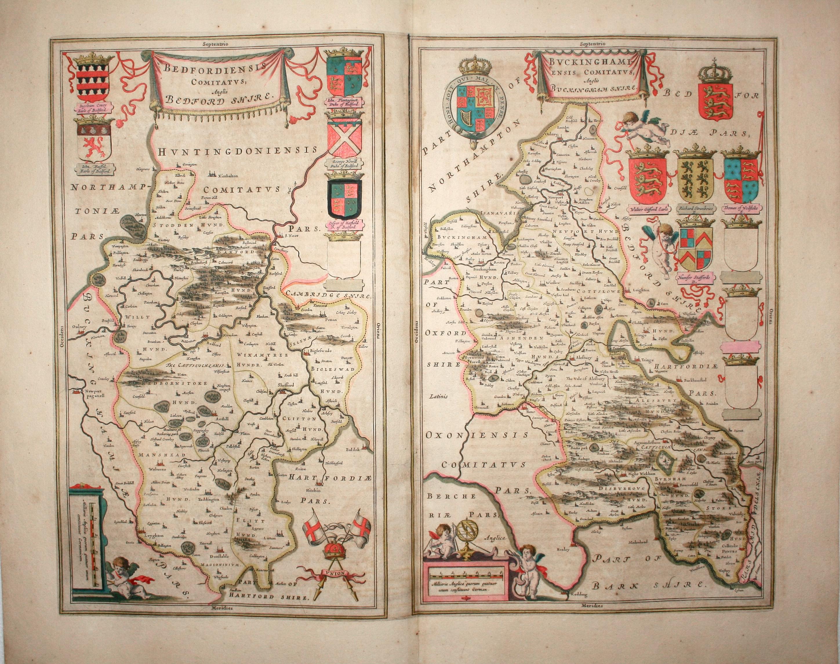 Bedfordshire and Buckinghamshire by Joan Blaeu  Bedfordshire and Buckinghamshire by Joan Blaeu