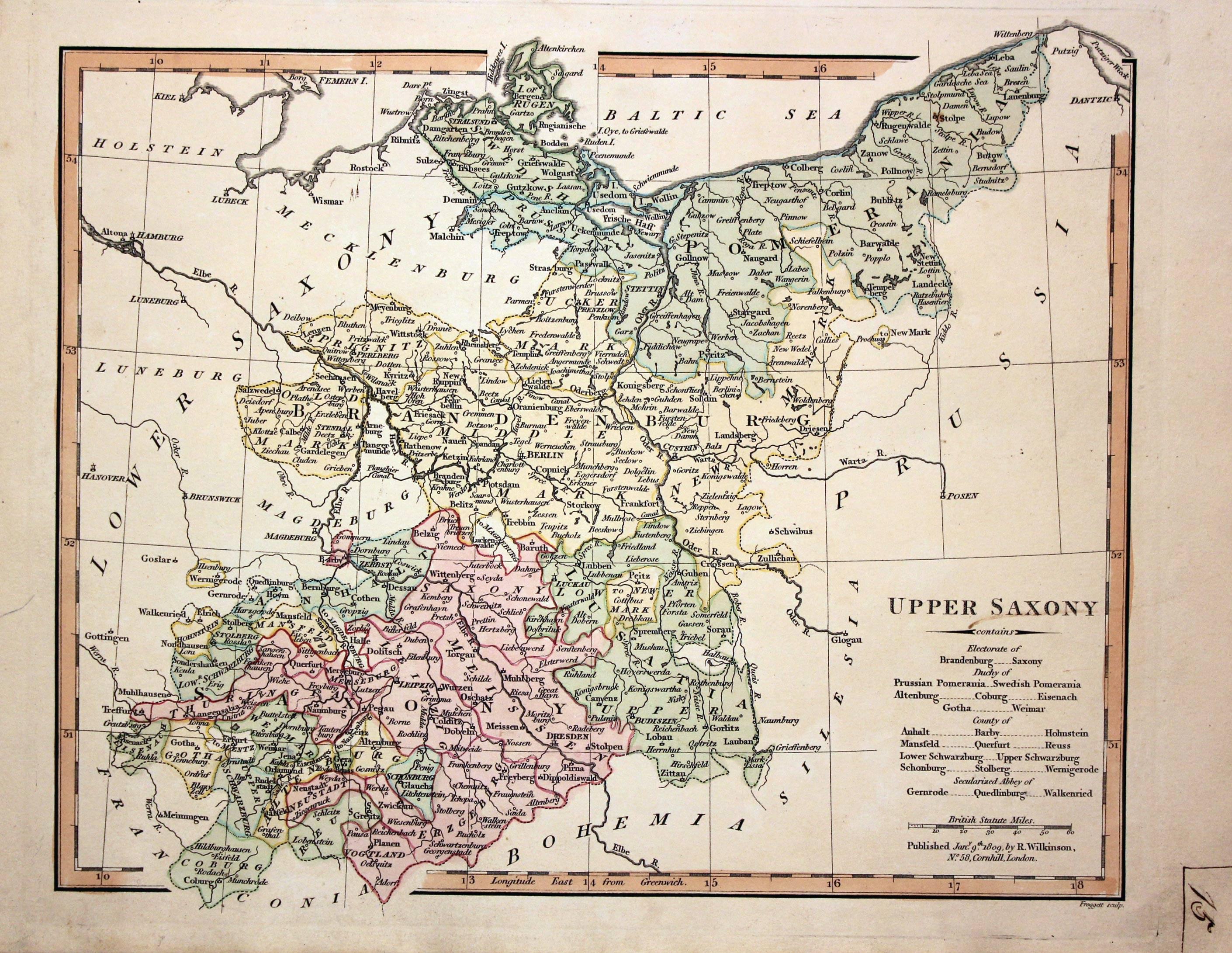 Upper Saxony, Robert Wilkinson, 1809  Upper Saxony, Robert Wilkinson, 1809