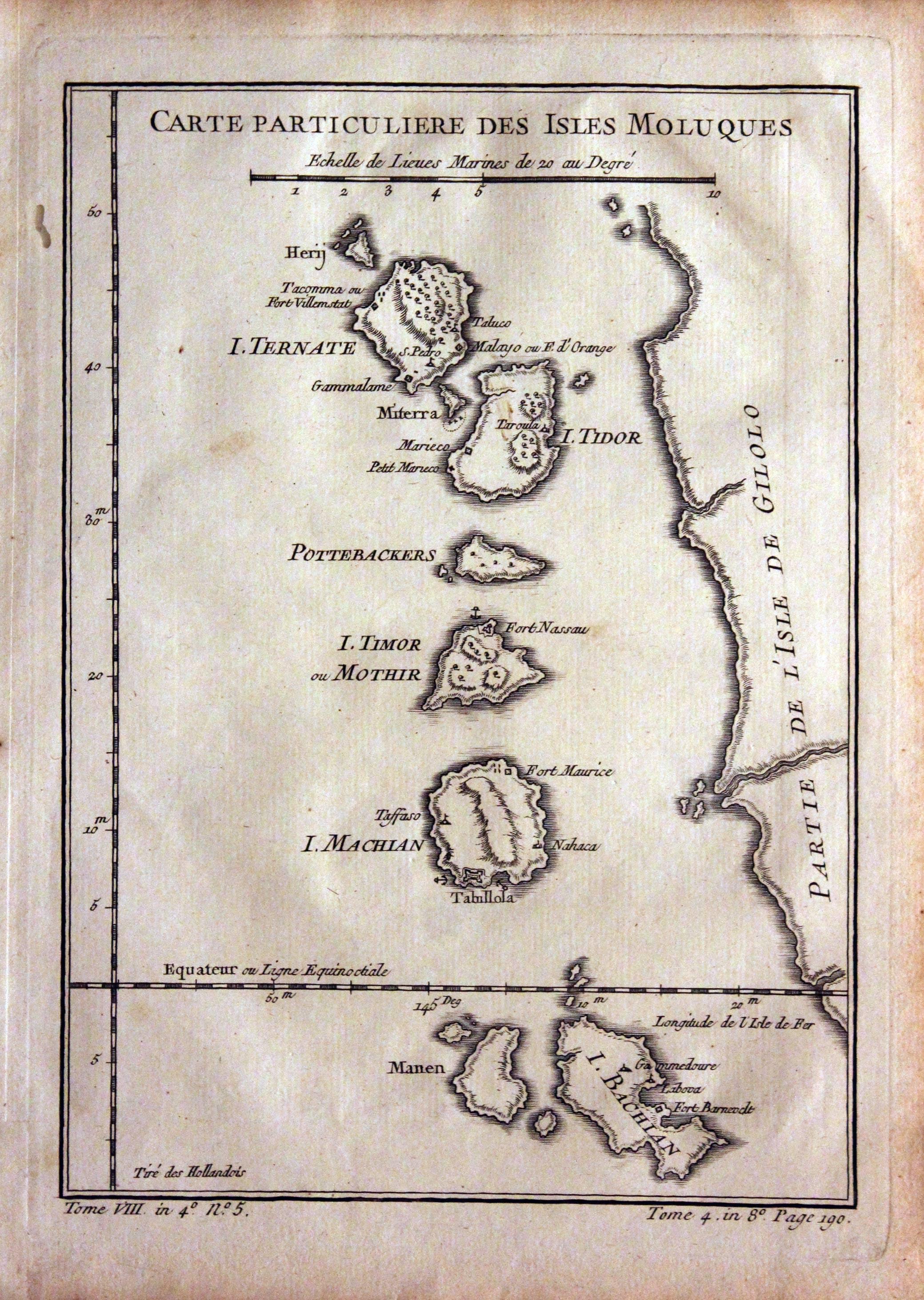 Molucca Islands, Jacques Nicolas Bellin, c.1760