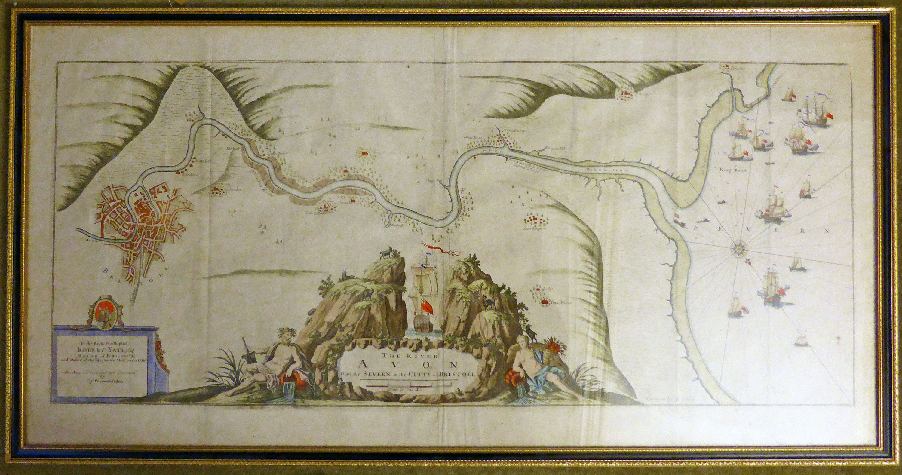 Chart of the the River Avon by Captain Greenville Collins