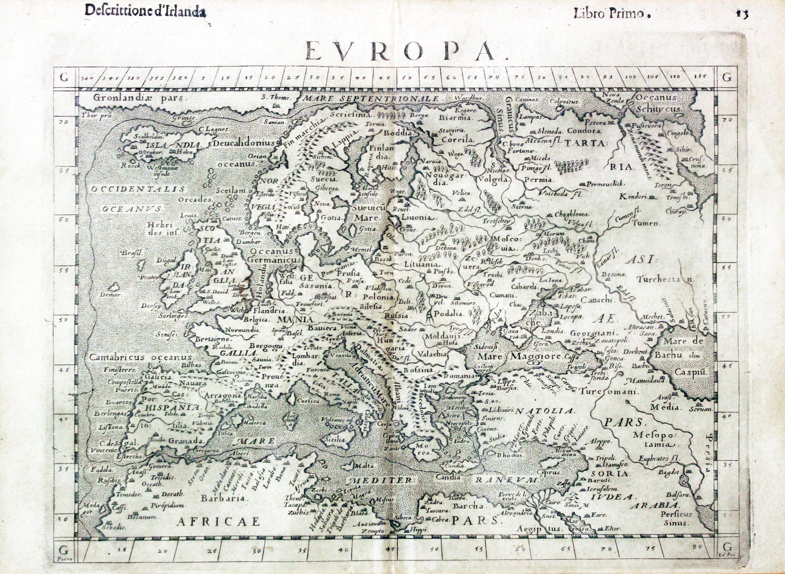 Europe, Giovanni Botero/Girolamo Ruscelli, 1598  Europe, Giovanni Botero/Girolamo Ruscelli, 1598