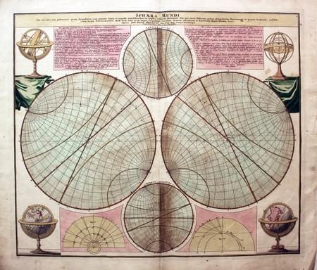 Celestial Chart, Doppelmayer, 1742