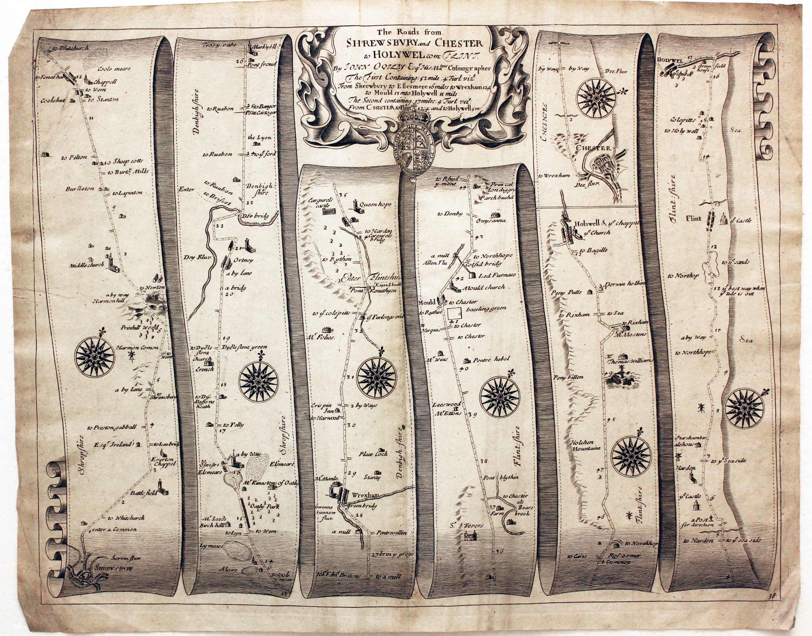 Shrewsbury, Wrexham, Holywell, Chester, Flint. Holywell John Ogilby