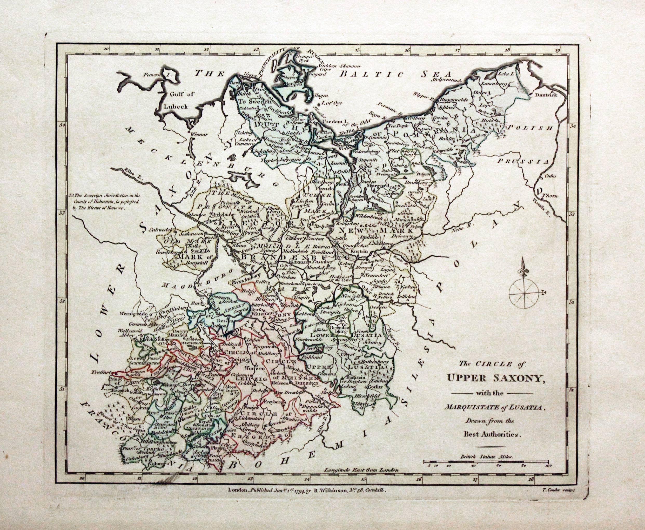 Upper Saxony, Robert Wilkinson, 1794  Upper Saxony, Robert Wilkinson, 1794
