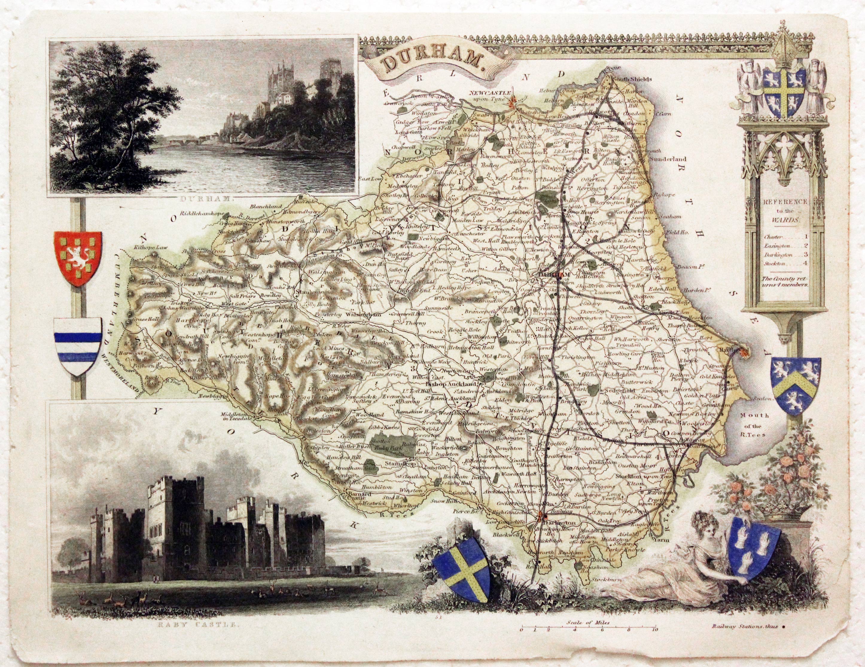 Map of Cheshire by Thomas Moule  Map of Cheshire by Thomas Moule