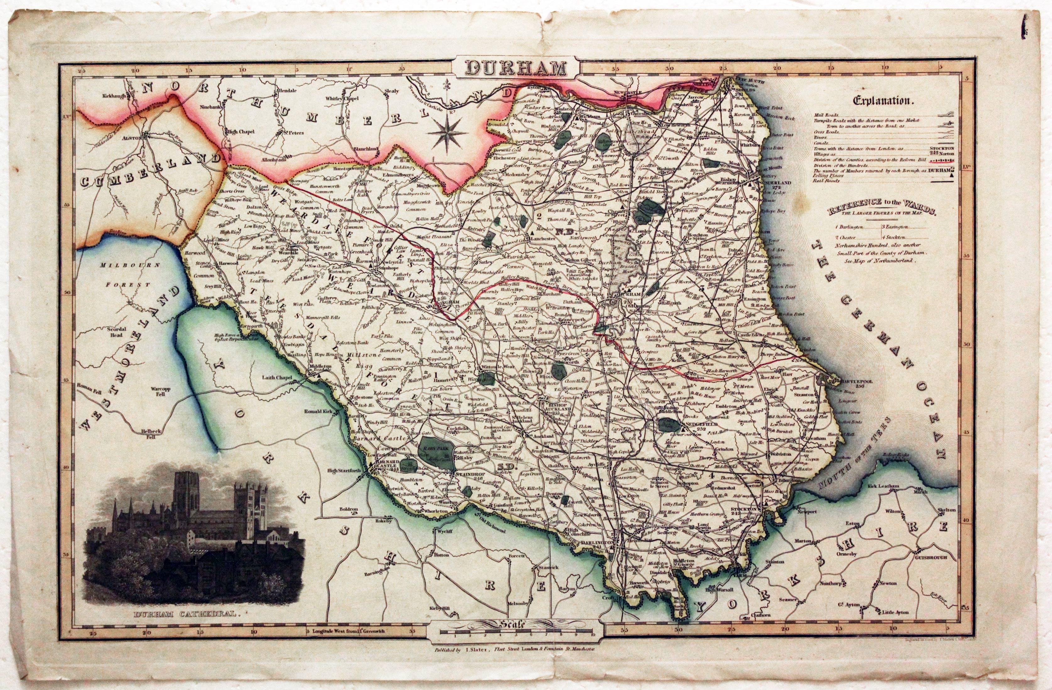 Map of County Durham by James Pigot  Map of County Durham by James Pigot