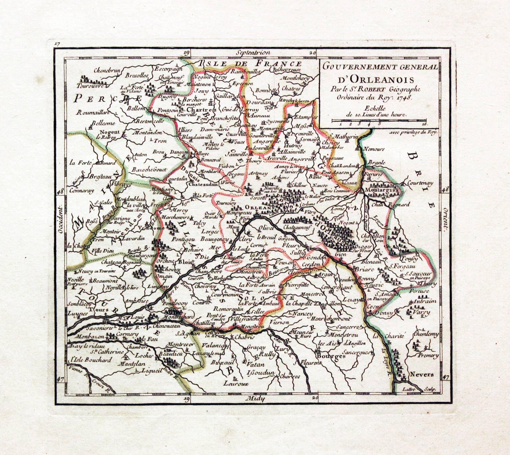 Orleanois, Robert de Vaugondy, 1749