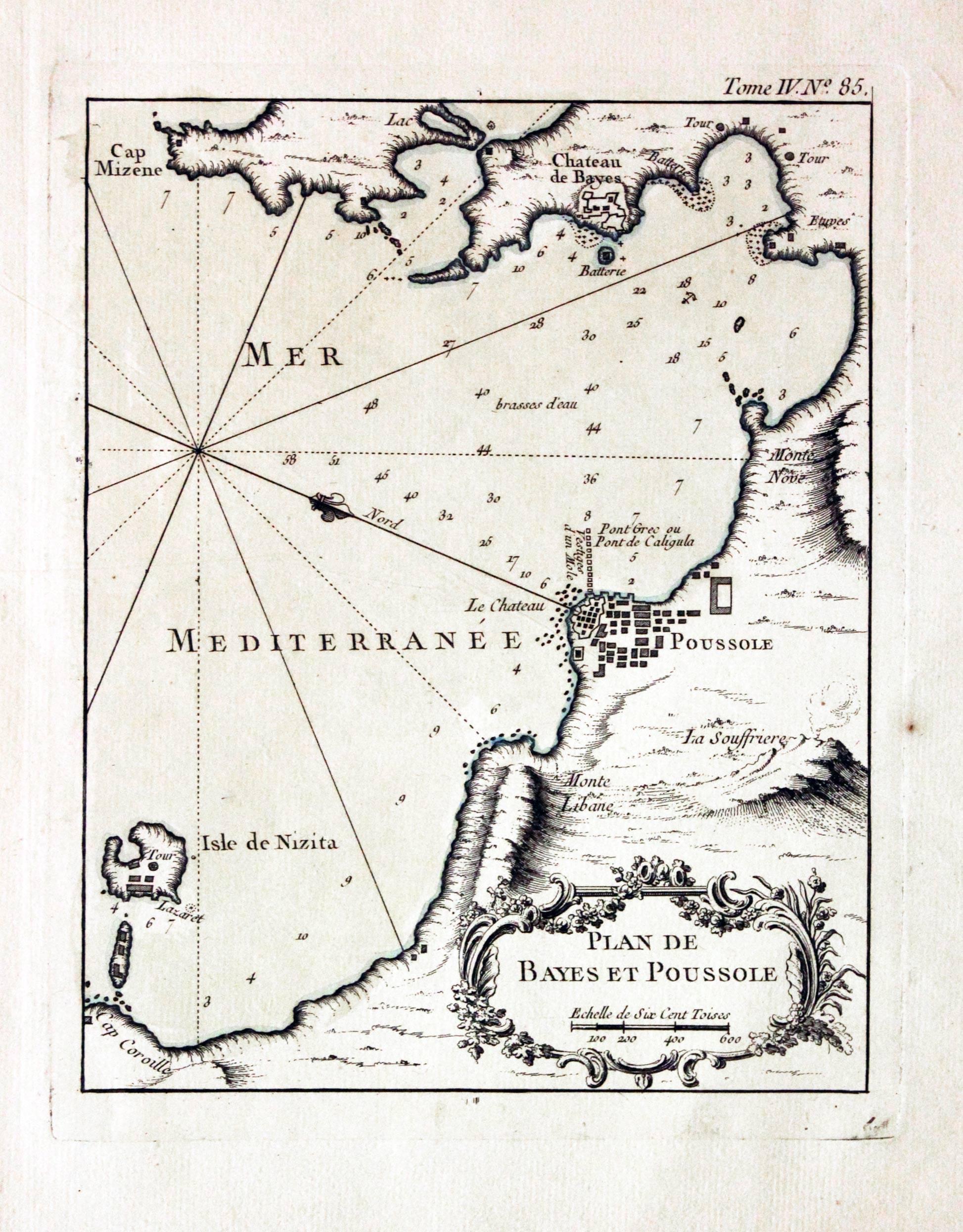 Pozzuoli Italy, Jacques Nicholas Bellin, 1764  Pozzuoli Italy, Jacques Nicholas Bellin, 1764