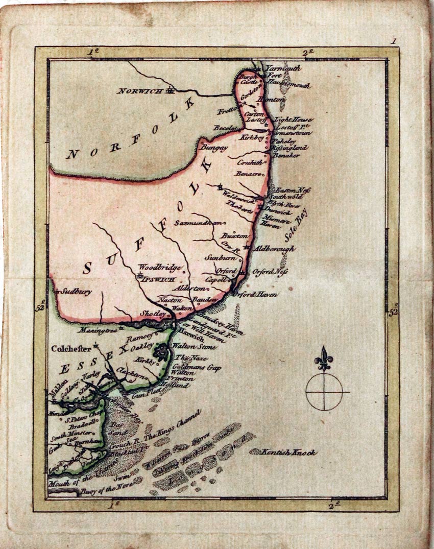 Norfolk / Suffolk / Essex, Andrew Dury, 1764  Norfolk / Suffolk / Essex, Andrew Dury, 1764