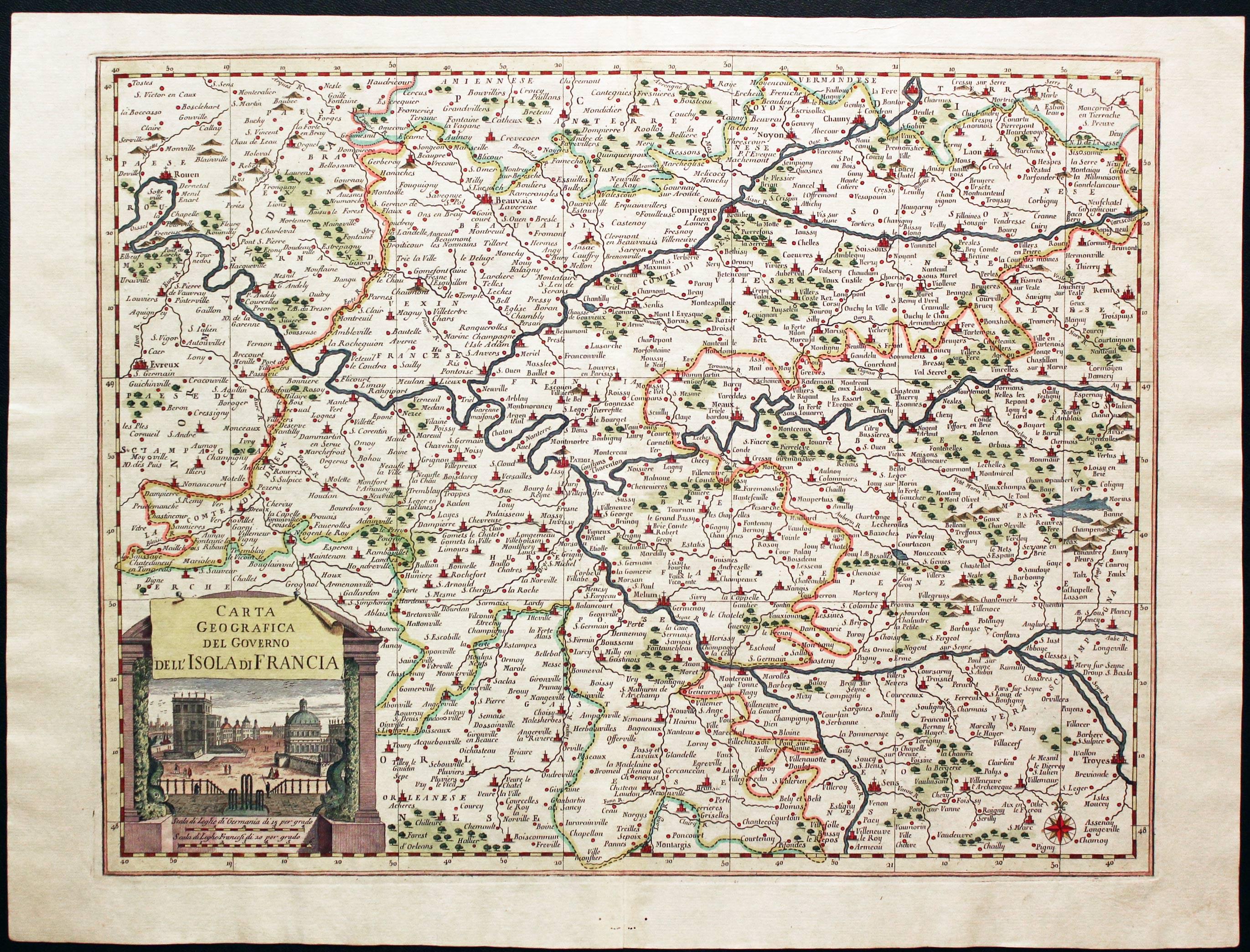 Ile de France, Isaac Tirion, c.1740