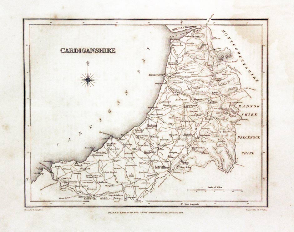 Cardiganshire, Samuel Lewis, c.1840  Cardiganshire, Samuel Lewis, c.1840