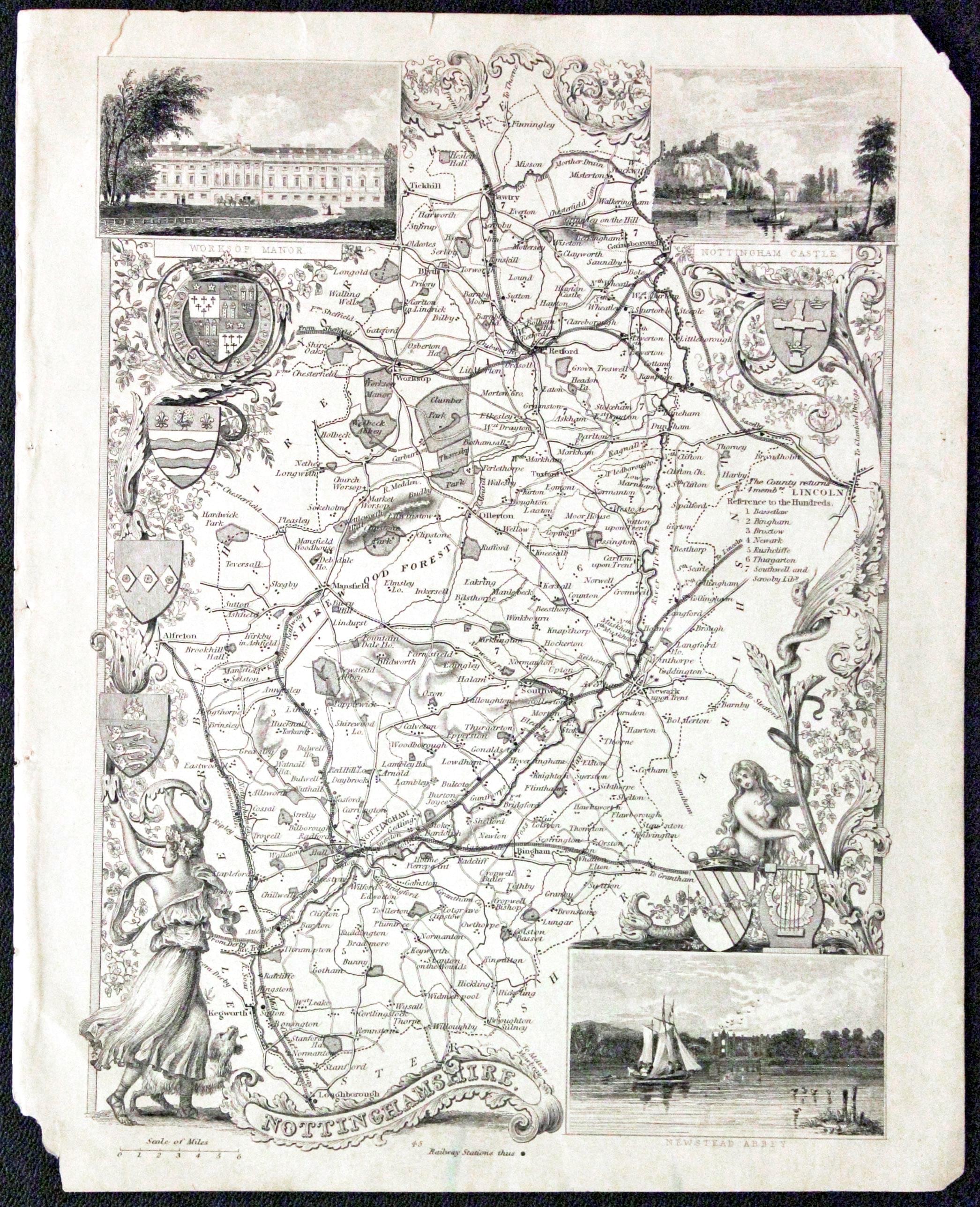 Nottinghamshire, Thomas Moule, c.1850