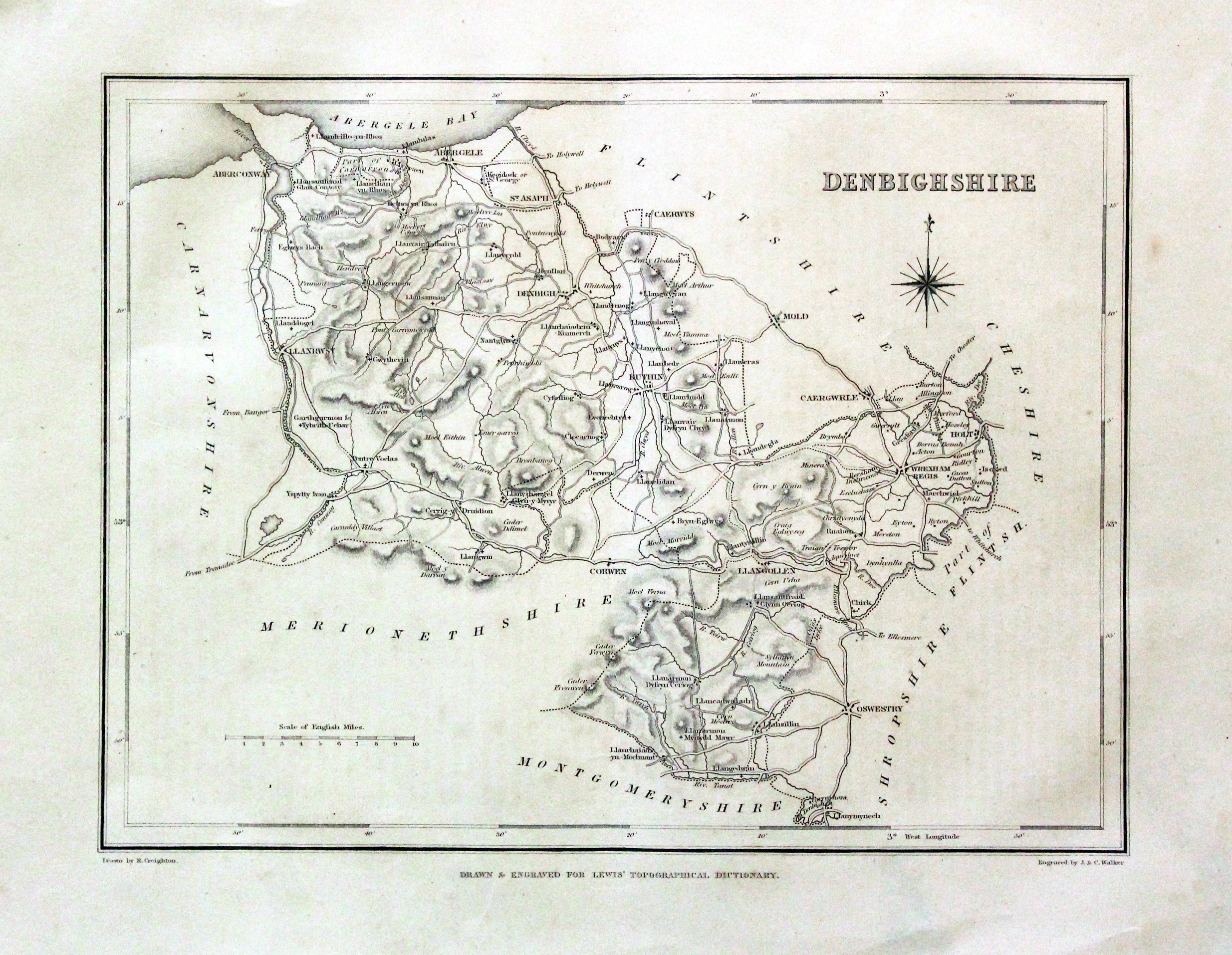 Denbighshire Samuel Lewis c.1840