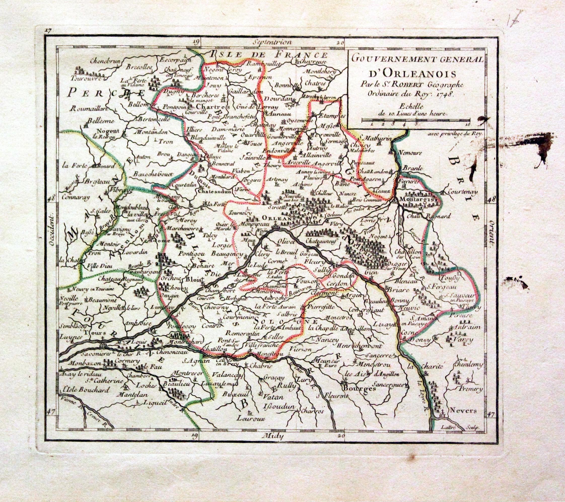 Orleanois, Robert de Vaugondy, 1749