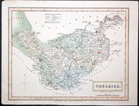 Map of Cheshire by Sidney Hall c.1833