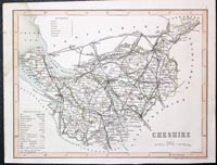 Map of Cheshire by Joshua Archer, c.1845