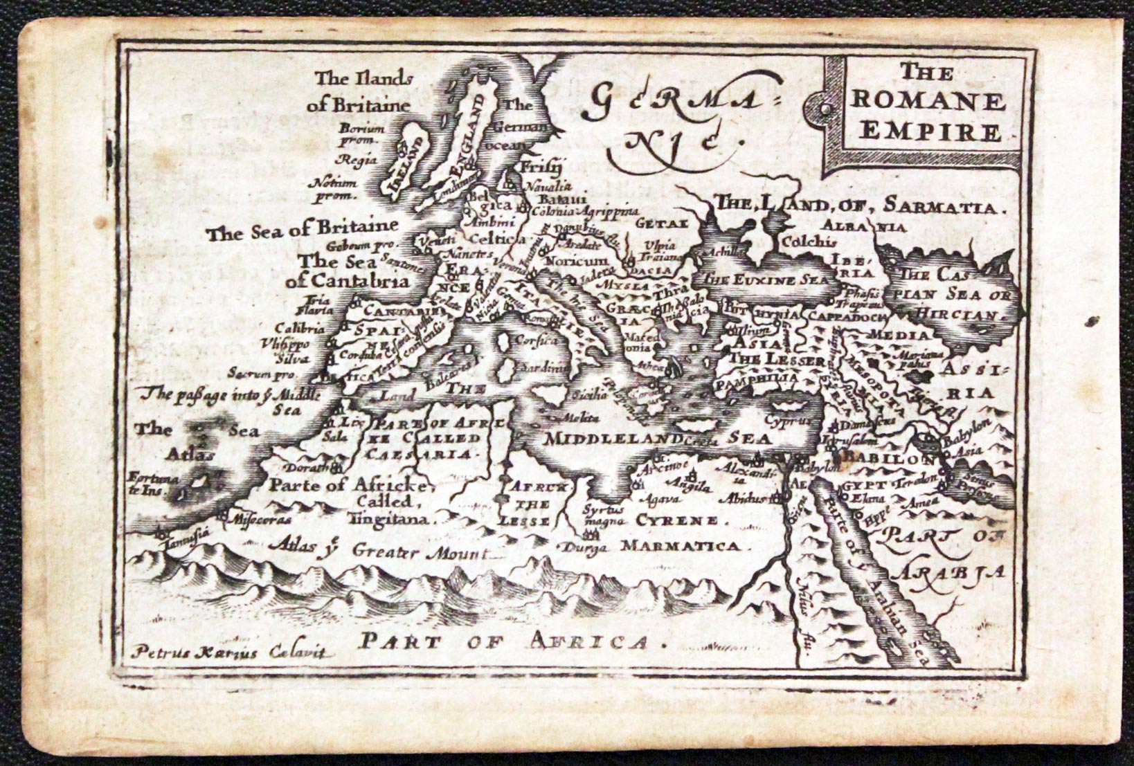 Map of the Roman Empire by Pieter van den Keere  Map of the Roman Empire by Pieter van den Keere