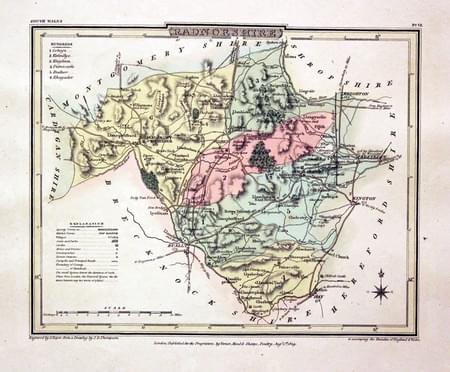 Map of Cornwall by Thomas Letts 1884