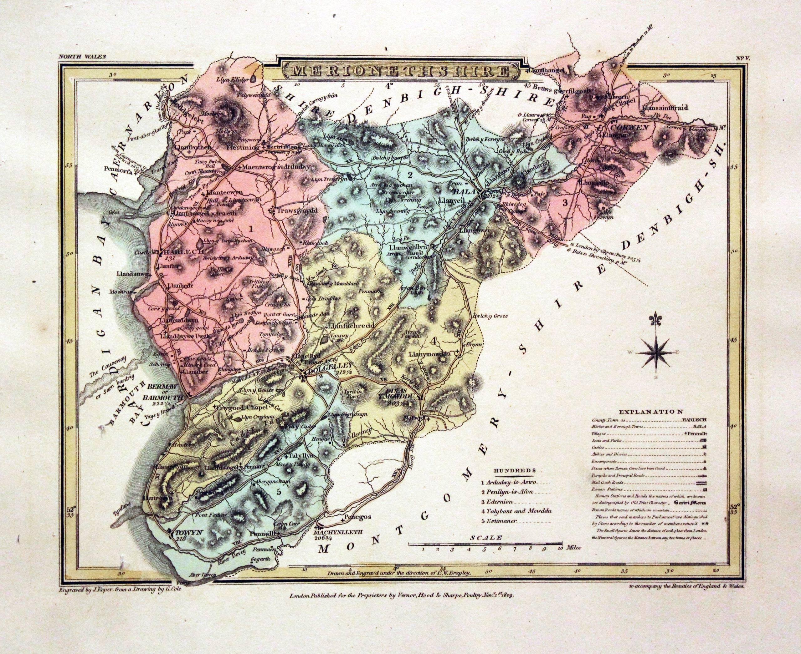 Merionethshire, G. Cole and J. Roper 1810