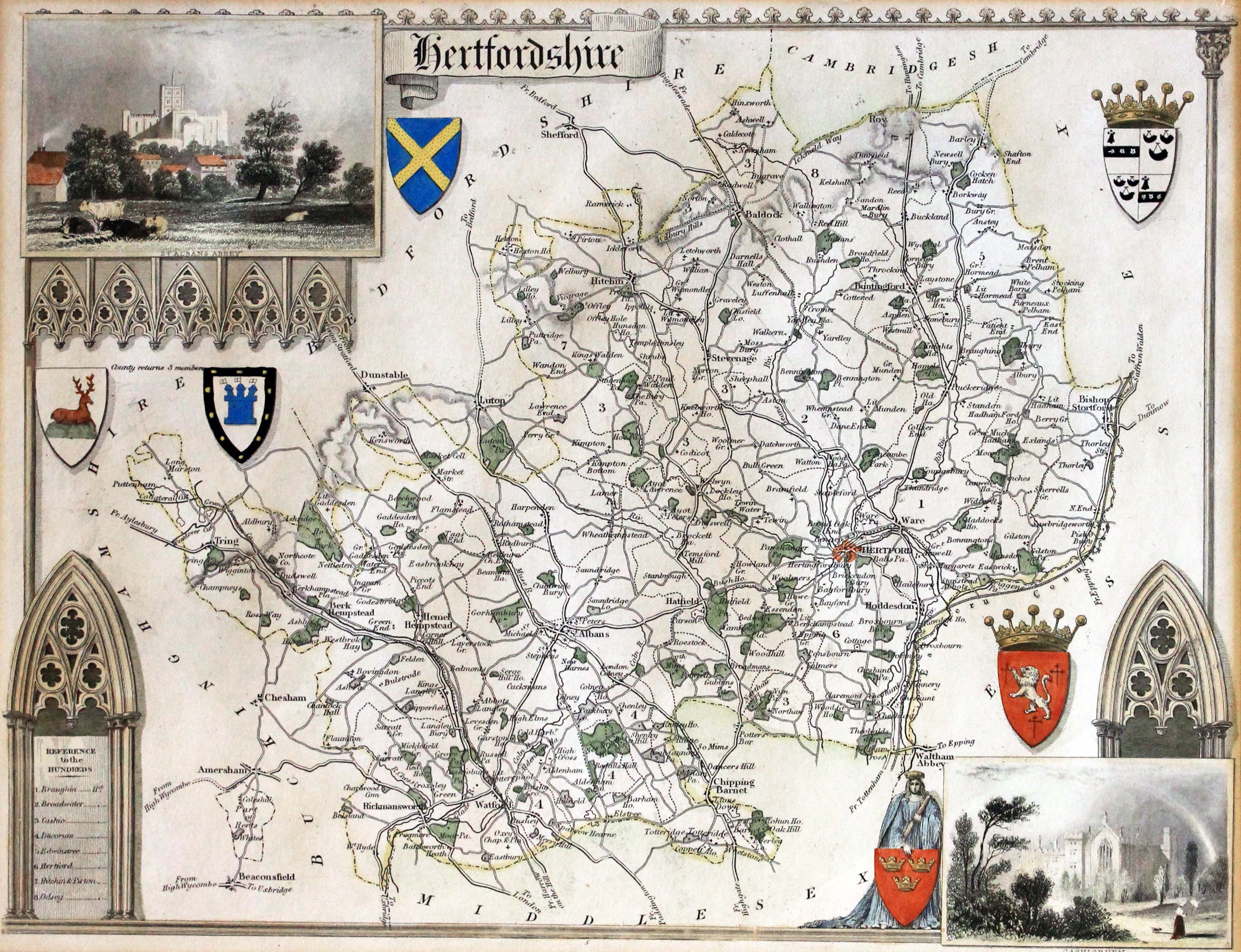 Map of Middlesex by Thomas Moule  Map of Middlesex by Thomas Moule