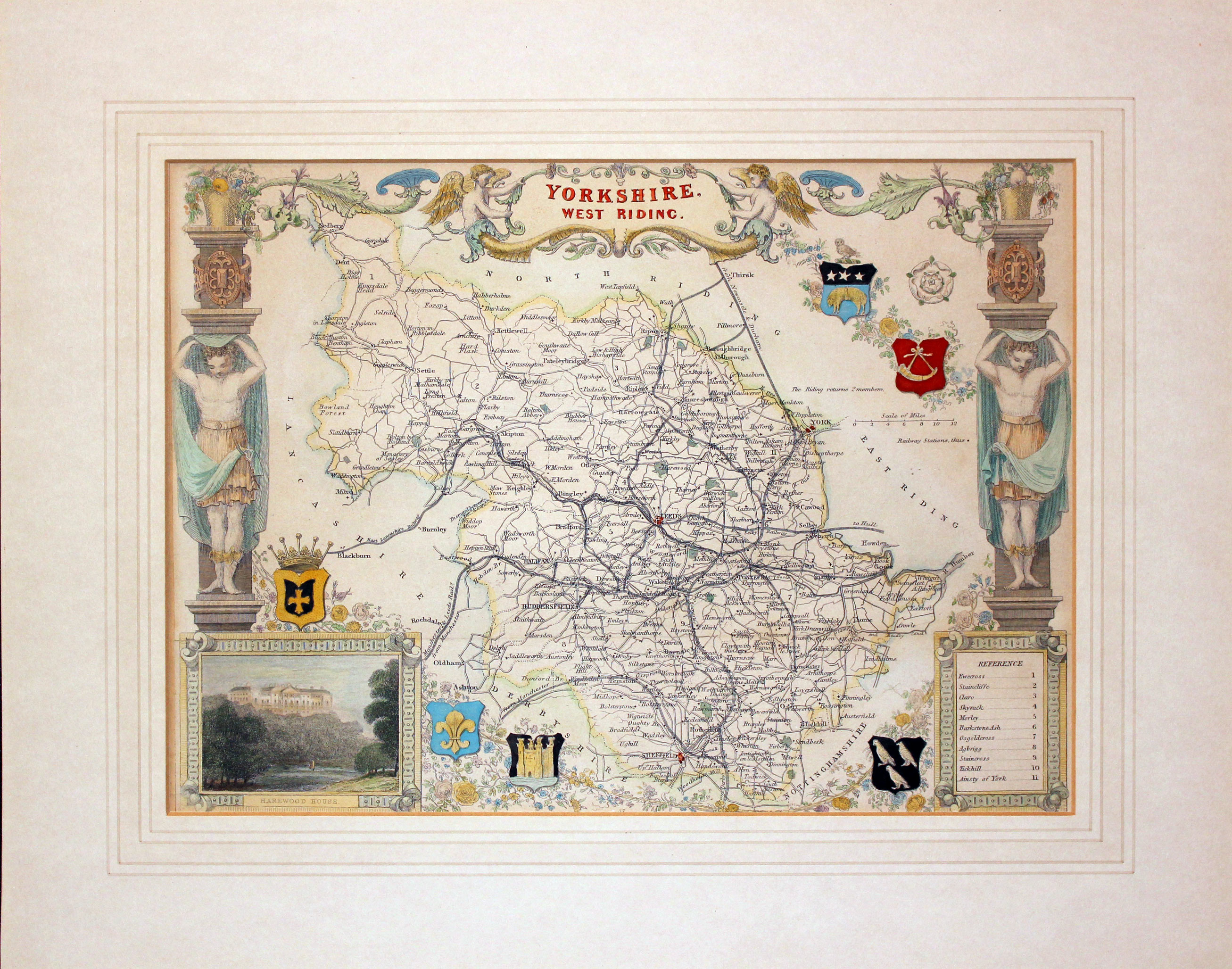 Map of West Riding of Yorkshire by Thomas Moule  Map of West Riding of Yorkshire by Thomas Moule