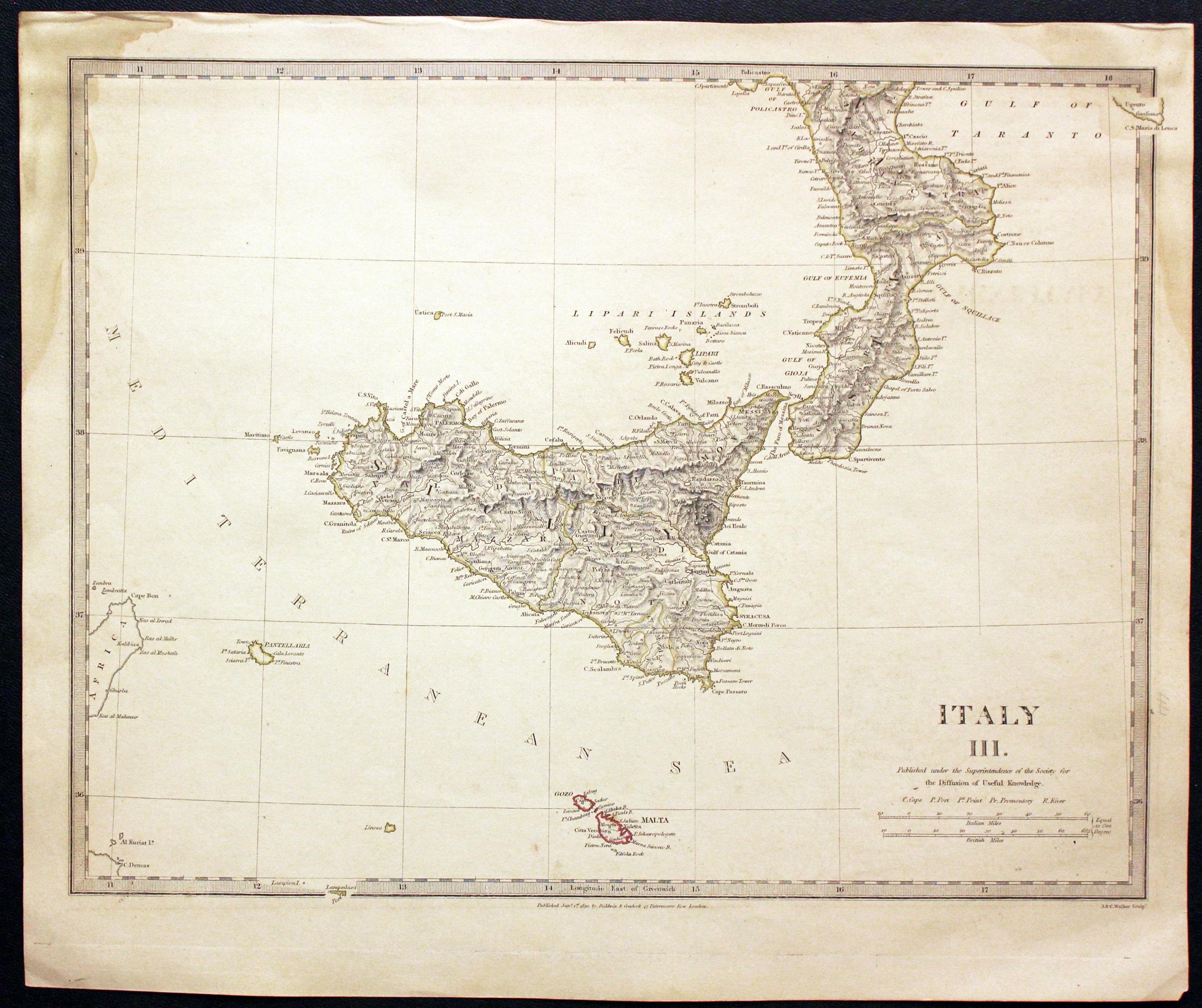 Sicily and Malta, SDUK 1830  Sicily and Malta, SDUK 1830