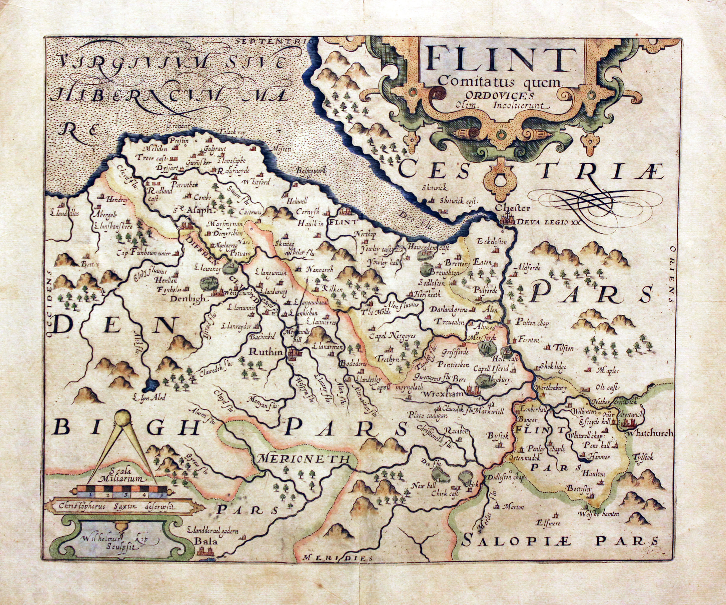 Map of Anglesey probably by William Hole after Christopher Saxton, 1637  Map of Anglesey probably by William Hole after Christopher Saxton, 1637