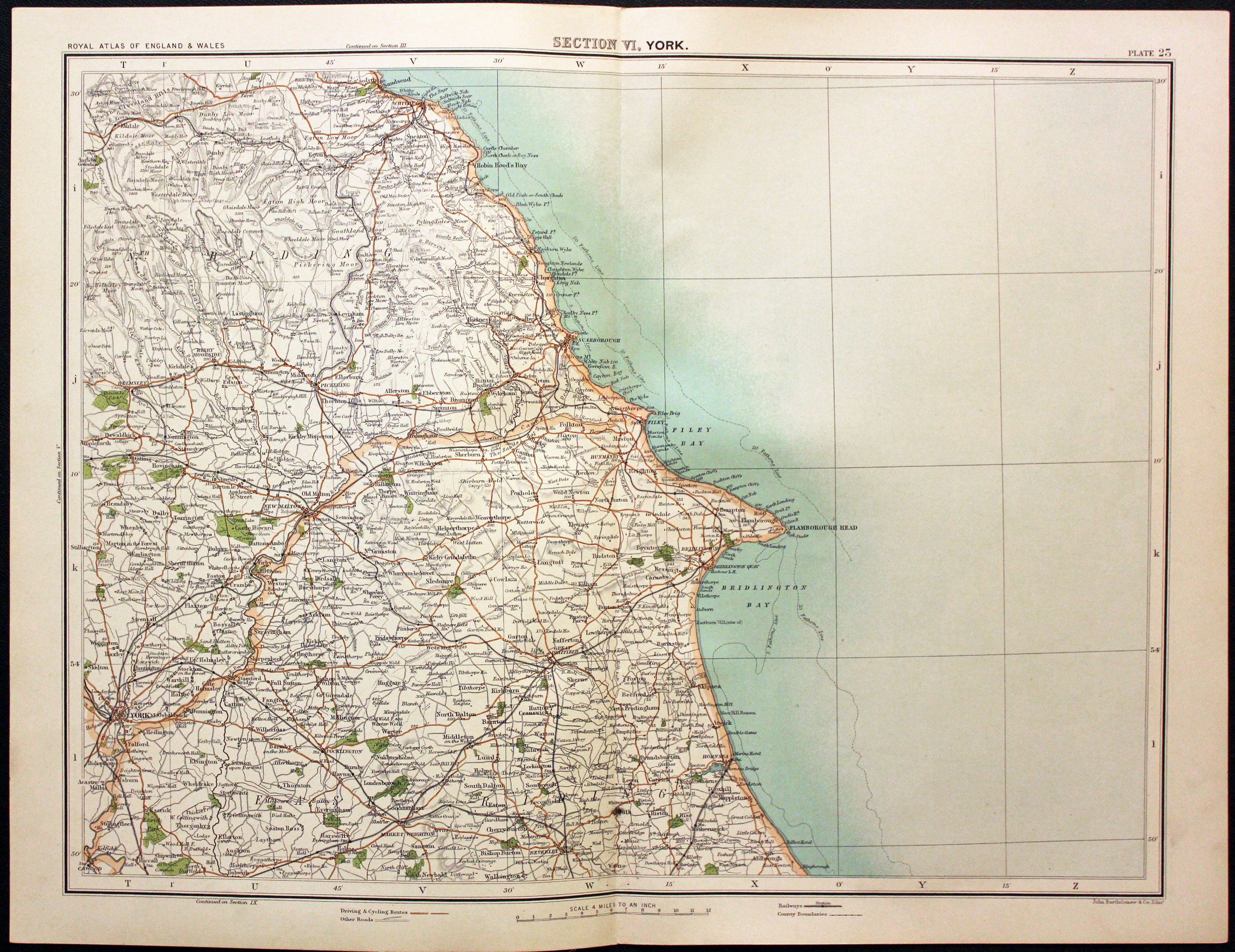 East Yorkshire, John Bartholomew, 1898  East Yorkshire, John Bartholomew, 1898