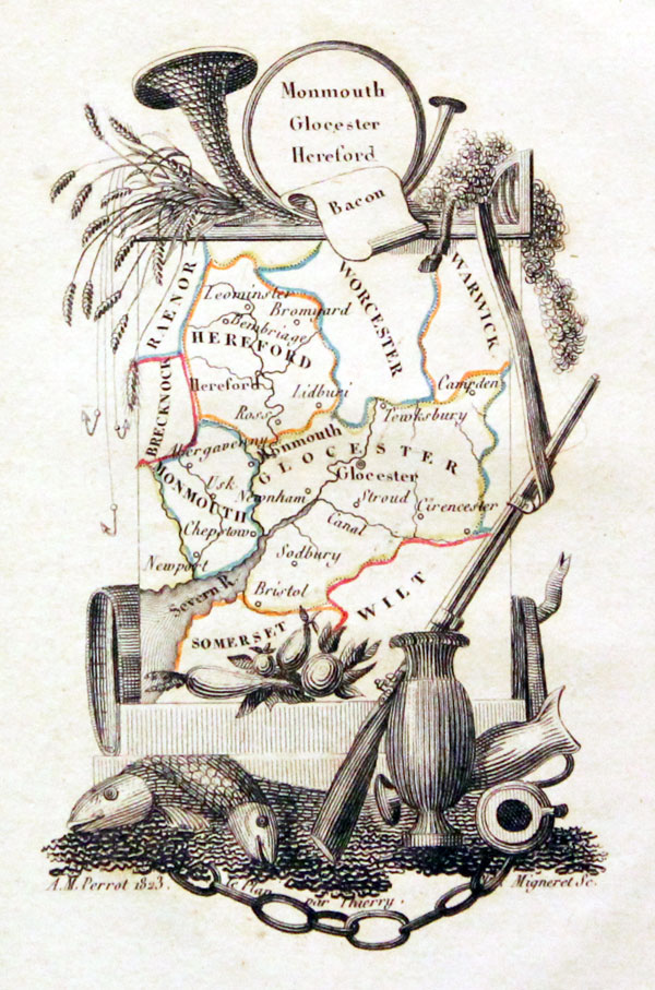 Monmouthshire, Gloucestershire and Herefordshire, Aristide M. Perrot, 1823
