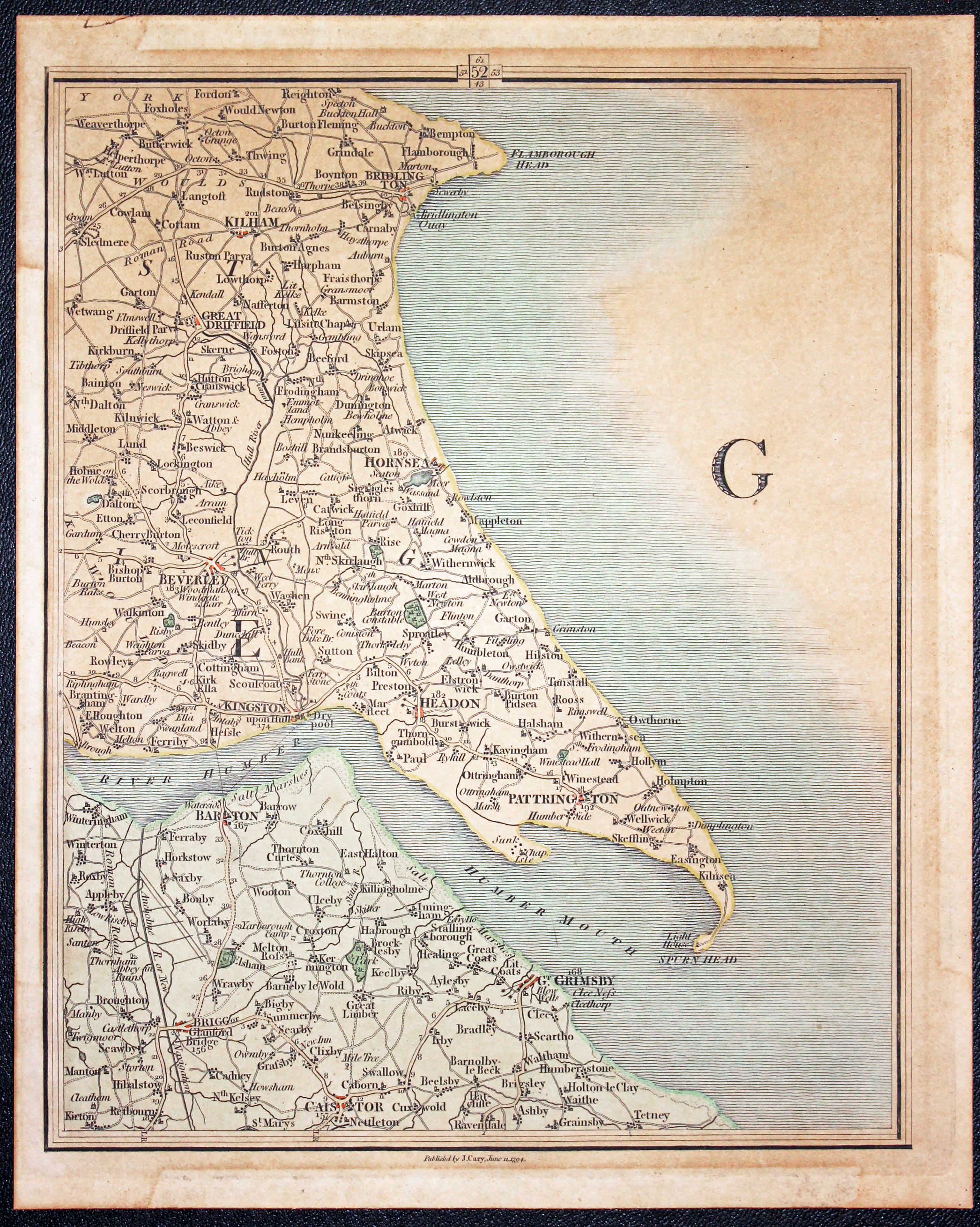 Part of East Yorkshire, John Cary, 1794