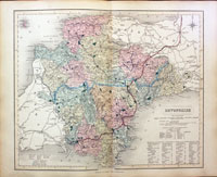 Map of Devonshire by John and Charles Walker 1851