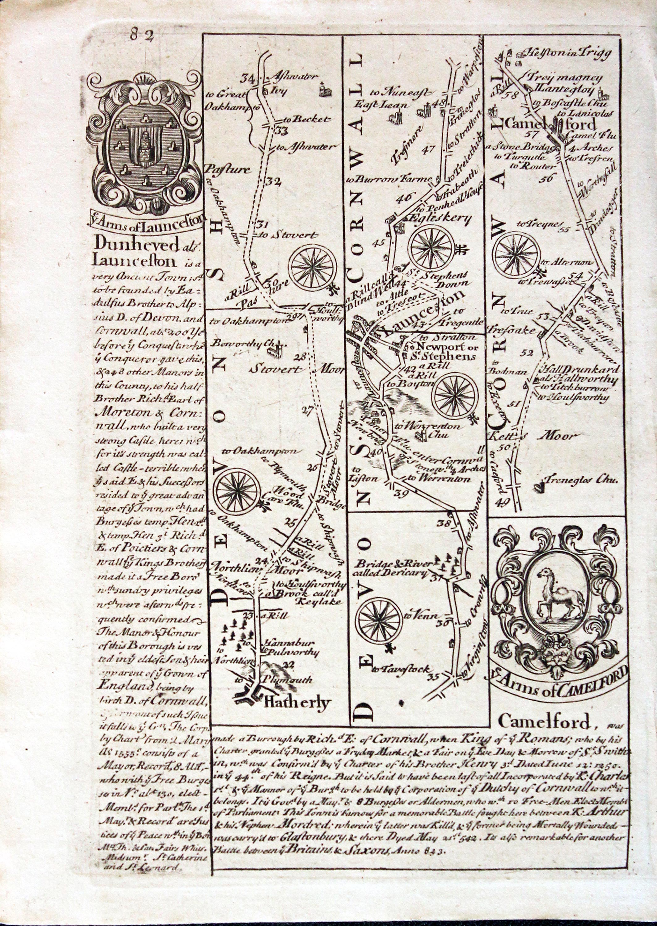 Road map Lamberhurst to Rye. Owen/Bowen c.1730