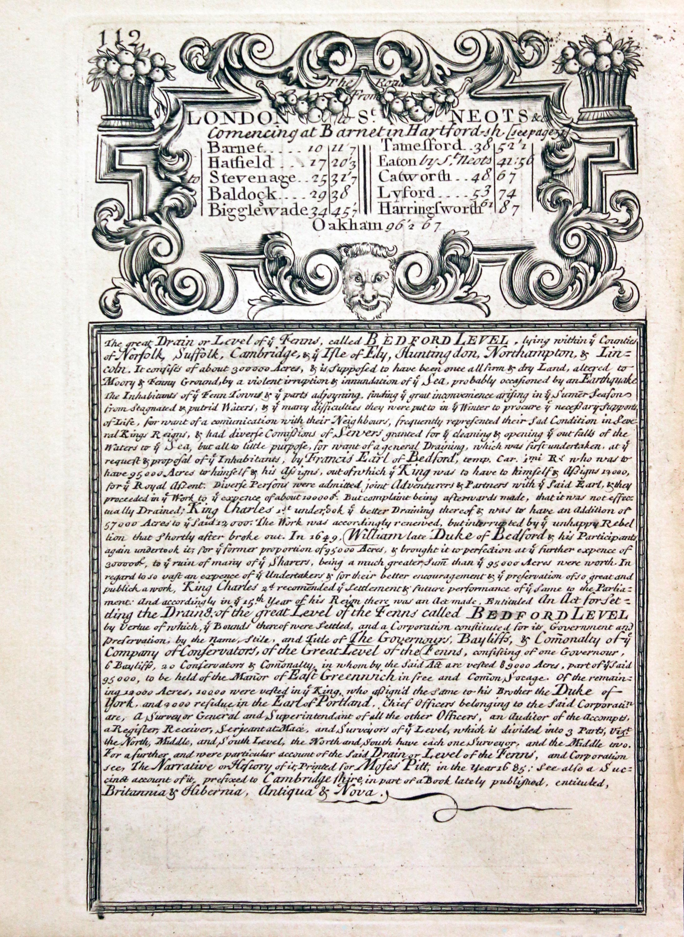 Road map Tenbury to Mongomery. Owen/Bowen c.1730