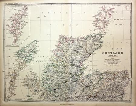 Road Map Scotland, Carington Bowles, 1785