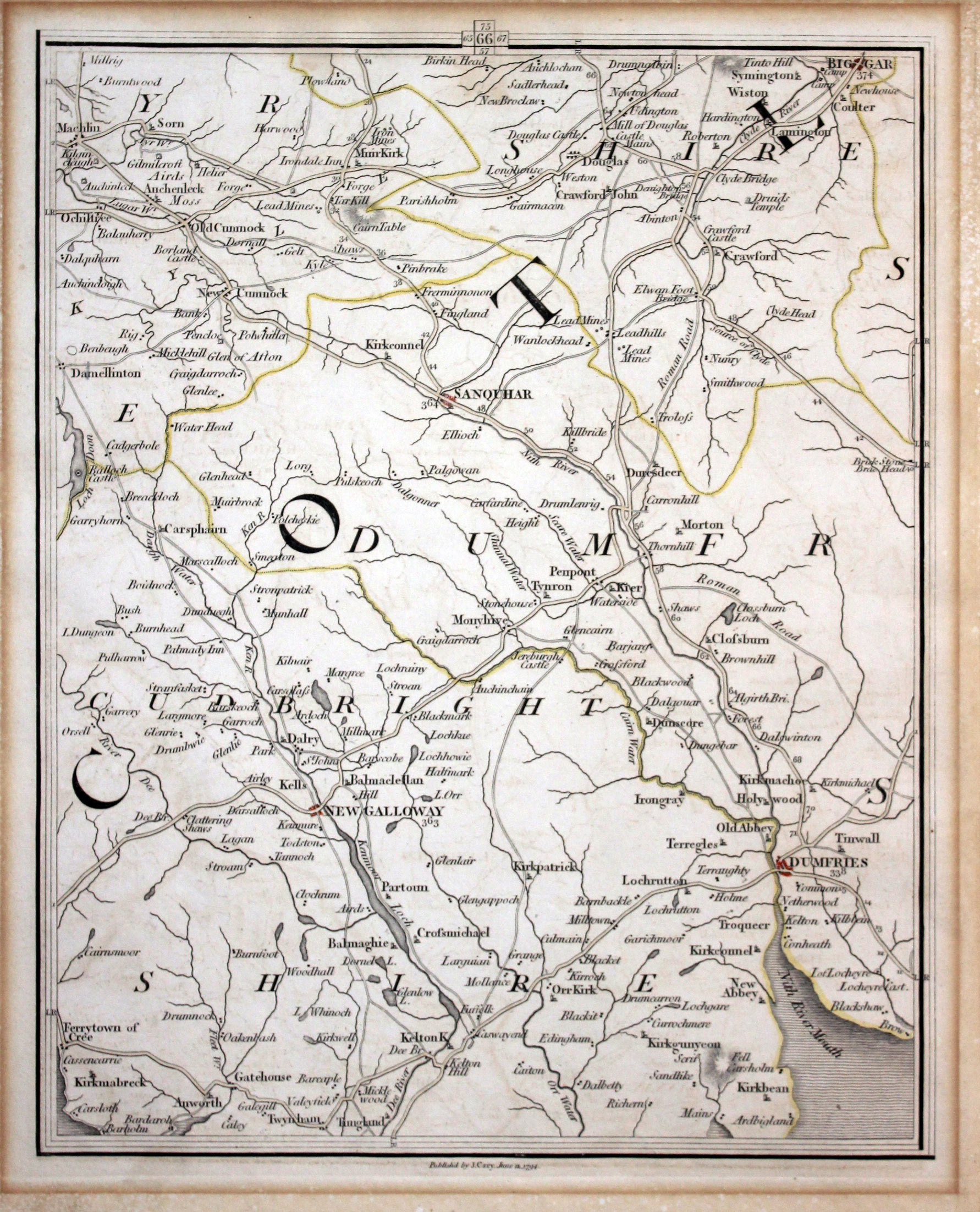 Dumfries and Kircudbright, John Cary, 1794