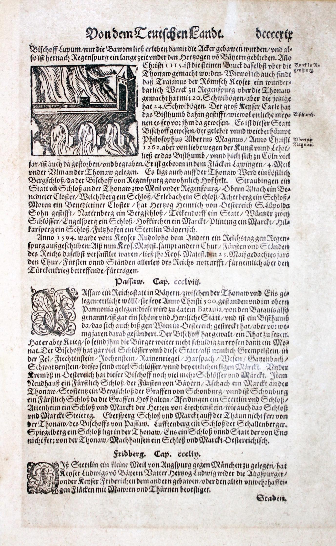 German text on verso of Salzburg view, Sebestian Munster