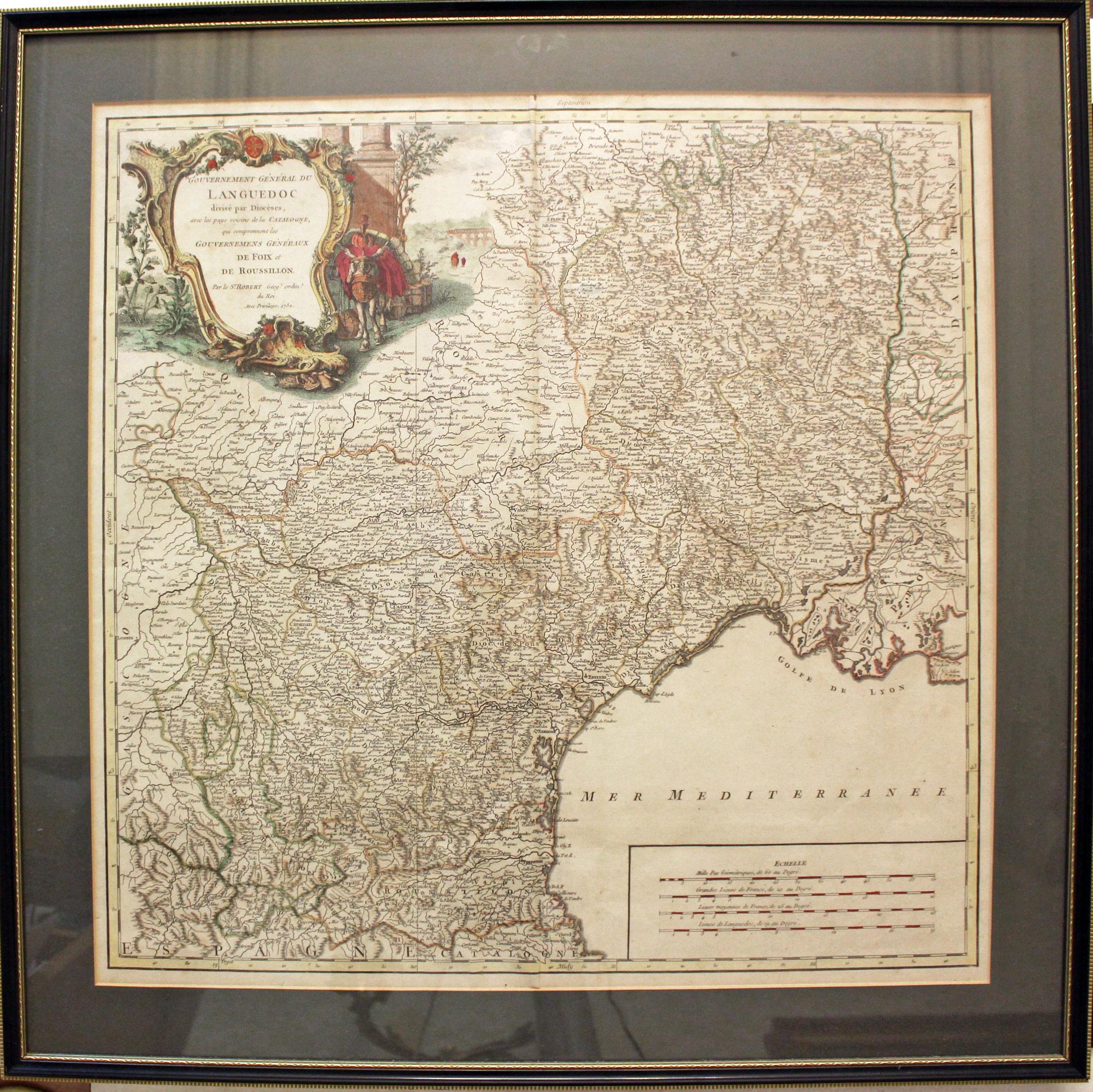 Languedoc, Robert de Vaugondy, c.1760